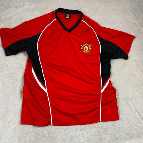 Manchester United Official Licensed Red & Black Short Sleeve Jersey Embroidered - Picture 12 of 12